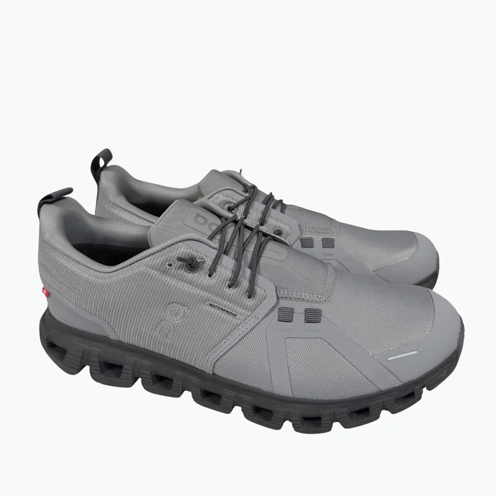 On Cloud 6 WP Running Shoes Mens Size 8 Alloy/Wolf Grey Waterproof 3MF10063030